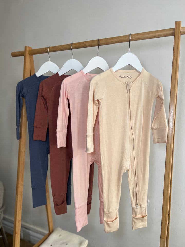 Briella Basics Rust Bamboo Sleepsuit