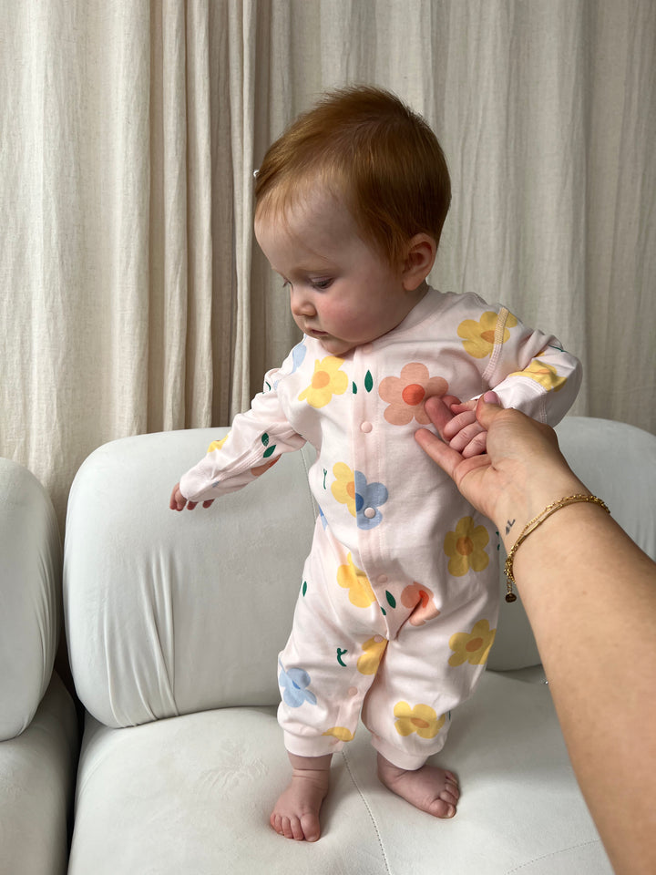 Light Pink Flower Sleepsuit