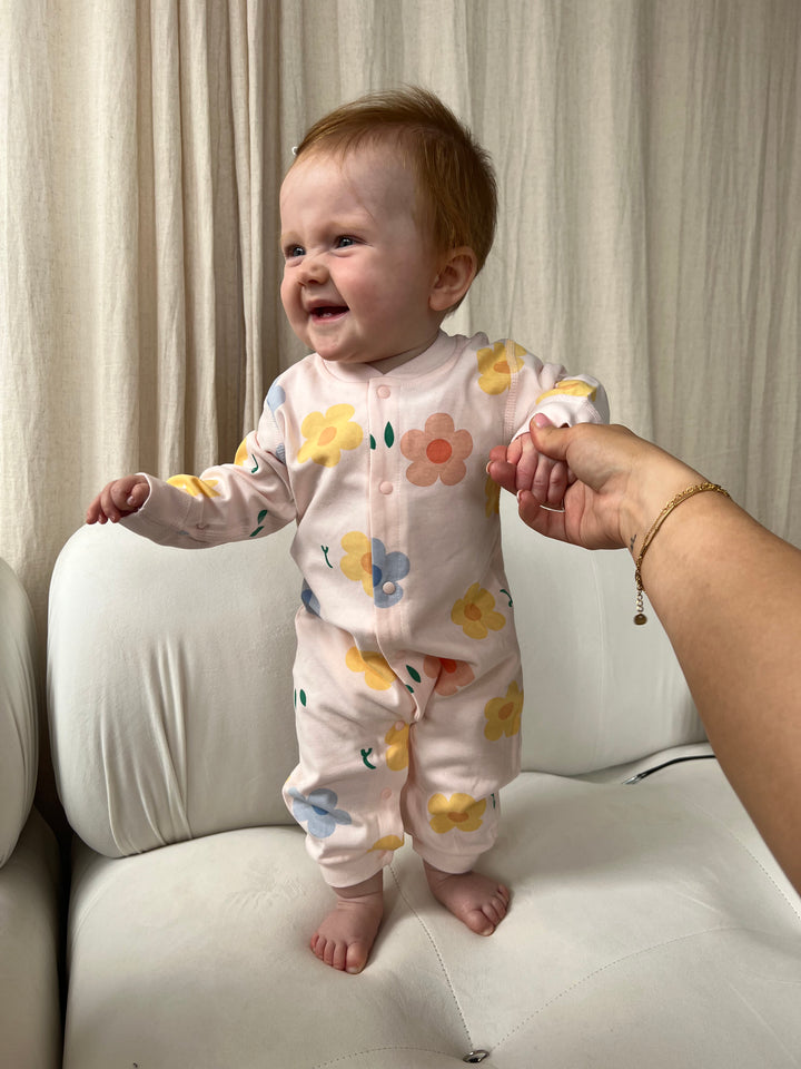 Light Pink Flower Sleepsuit