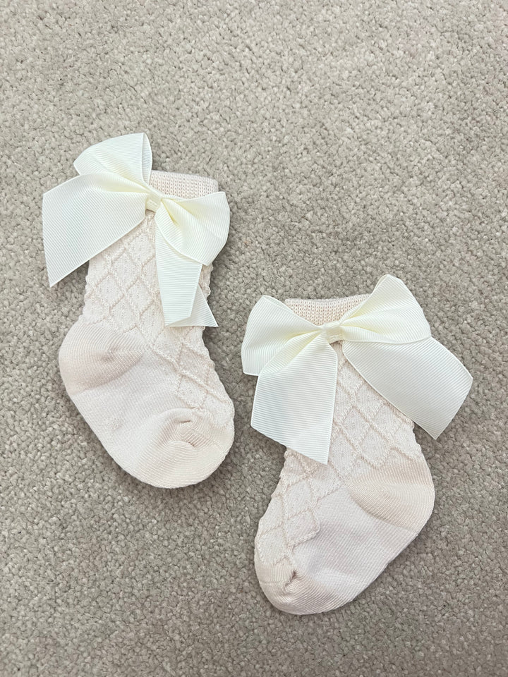 Bow Socks - Ivory