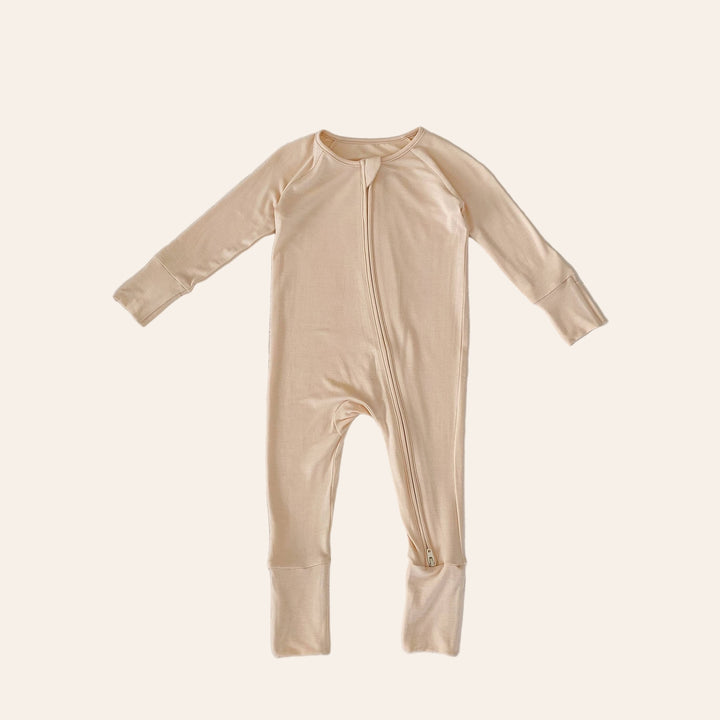 Briella Basics Cream Bamboo Sleepsuit