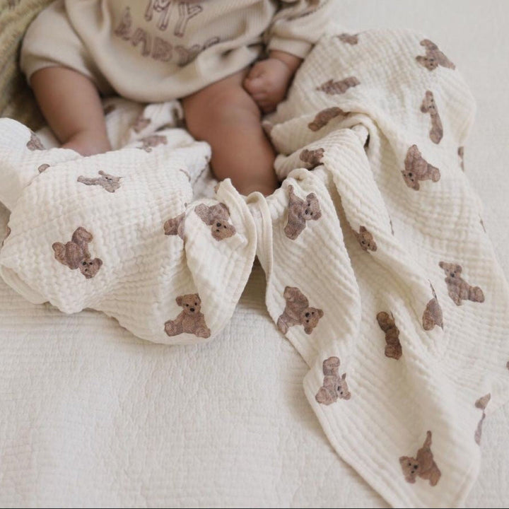 Bear Muslin Blanket