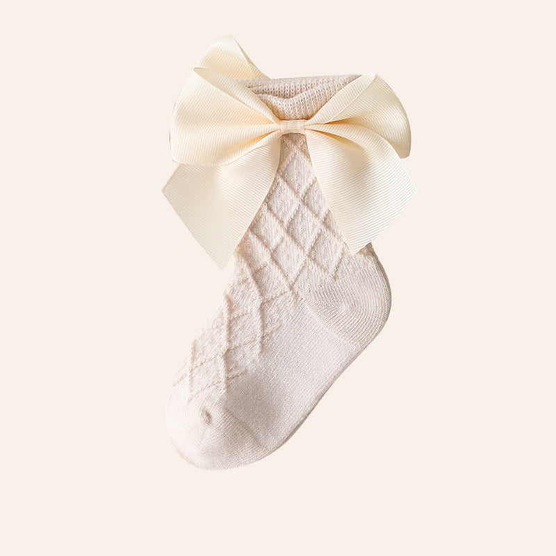 Bow Socks - Ivory